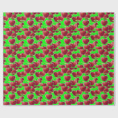 Lime Green Cherry Splash Cadeaupapier (Vlak)