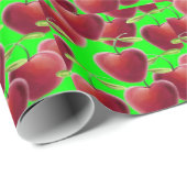 Lime Green Cherry Splash Cadeaupapier (Rol Hoek)