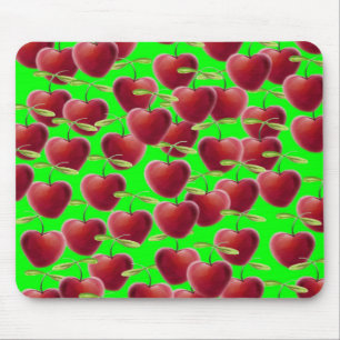 Lime Green Cherry Splash Muismat