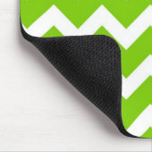 Lime Green Chevron Muismat (Hoek)