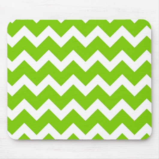Lime Green Chevron Muismat (Voorkant)
