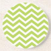 Lime Green Chevron Onderzetter (Voorkant)