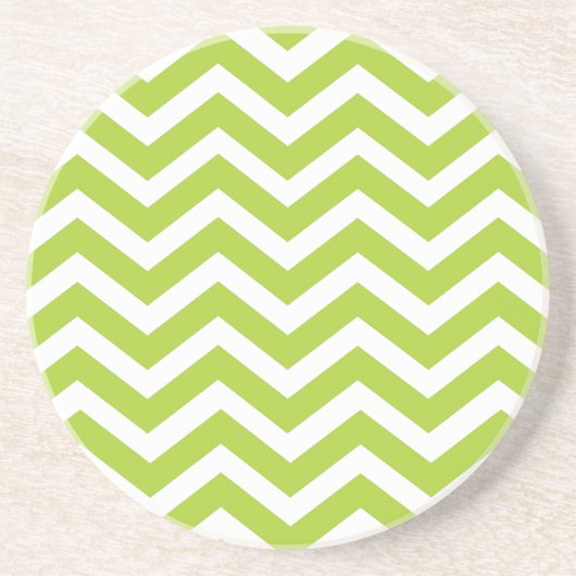 Lime Green Chevron Onderzetter (Voorkant)