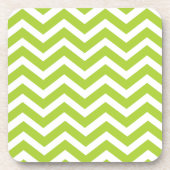 Lime Green Chevron Onderzetters (Voorkant)