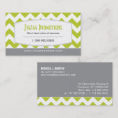 Lime Green Chevron Visitekaartje (Voorkant / Achterkant)