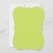 Lime Green Chevron Wedding Invitation Kaart (Achterkant)