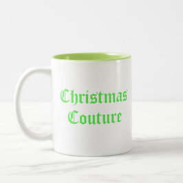 Lime Green Christmas Couture Tweekleurige Koffiemok