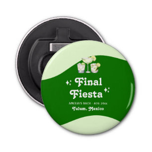 Lime Green Citrus Final Fiesta Bachelorette Button Flesopener