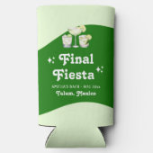 Lime Green Citrus Final Fiesta Bachelorette Seltzer Blikjeskoeler (Achterkant)