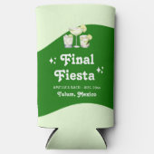 Lime Green Citrus Final Fiesta Bachelorette Seltzer Blikjeskoeler (Voorkant)