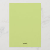 Lime Green Citrus Mediterranean Wedding Kaart (Achterkant)