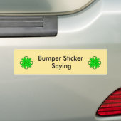 Lime Green Clover Ribbon van Kenneth Yoncich Bumpersticker (Op auto)