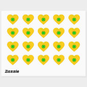 Lime Green Clover Ribbon van Kenneth Yoncich Hart Sticker (Vel)