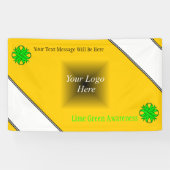 Lime Green Clover Ribbon van Kenneth Yoncich Spandoek (Horizontaal)