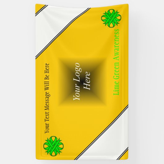 Lime Green Clover Ribbon van Kenneth Yoncich Spandoek (Verticaal)