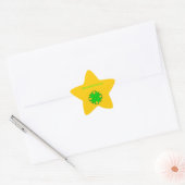 Lime Green Clover Ribbon van Kenneth Yoncich Ster Sticker (Envelop)