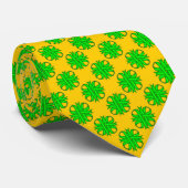 Lime Green Clover Ribbon van Kenneth Yoncich Stropdas (Opgerold)
