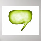 Lime Green Comic Word Bubble Poster (Voorkant)