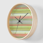 Lime Green Coral Oranje Waterverf Stripes Patroon (Hoek)