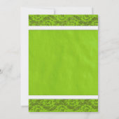 Lime Green Country Lace Wedding Invitations Kaart (Achterkant)