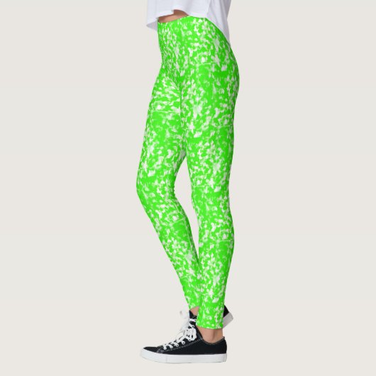 Lime Green Crayon Patroon Leggings (Links)