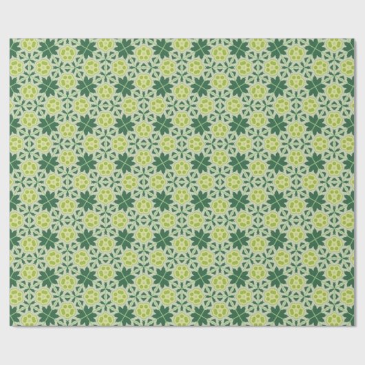 Lime Green Cream geometrisch Cadeaupapier (Vlak)