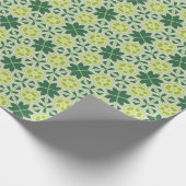 Lime Green Cream geometrisch Cadeaupapier (Hoek)