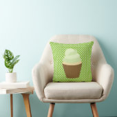 Lime Green Cupcake Kussen (Stoel)