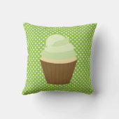 Lime Green Cupcake Kussen (Achterkant)