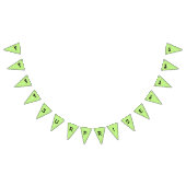 Lime Green Dachshund Bunting Party Banner (Alle)