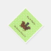 Lime Green Dachshund Paper Napkins Servet (Hoek)