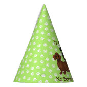 Lime Green Dachshund Party Pet Feesthoedjes (Links)