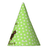 Lime Green Dachshund Party Pet Feesthoedjes (Rechts)