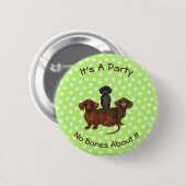 Lime Green Dachshund Pin Button (Voorkant /achterkant)