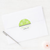 Lime Green Damask Wedding Sticker (Envelop)