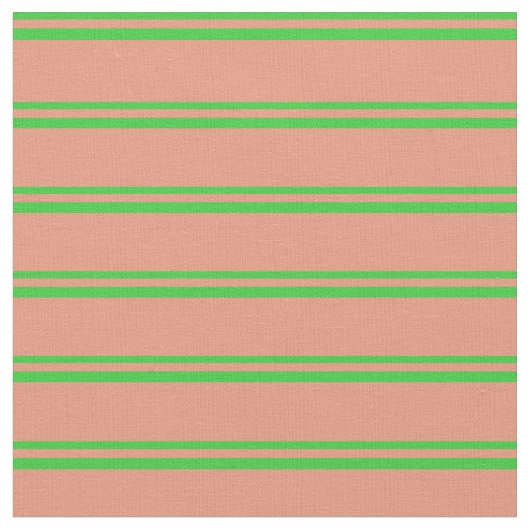 Lime Green & Dark Salmon Pattern Stof (Close Up)