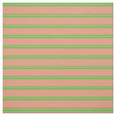 Lime Green & Dark Salmon Pattern Stof (Swatch)