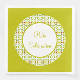 Lime Green Decorative Patterned Servet