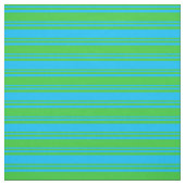 Lime Green & Deep Sky Blue Stripes Stof (Swatch)