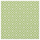Lime Green Diamond Squares Ikat Mosaic Pattern Stof (Close Up)