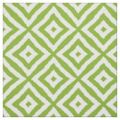 Lime Green Diamond Squares Ikat Mosaic Pattern Stof (Swatch)