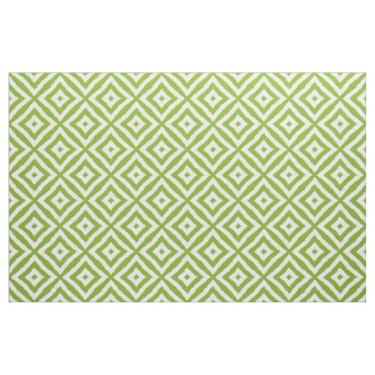 Lime Green Diamond Squares Ikat Mosaic Pattern Stof (Fat Quarter)