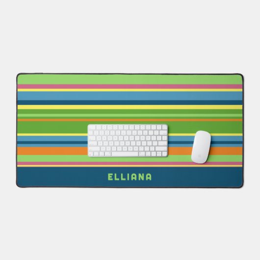 Lime Green Donker Blauwgroen Blauw Heet Roze Gele Bureaumat (Keyboard & Muis)