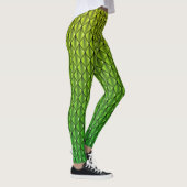 Lime Green Dragon Scale (Fade) Fantasy Leggings (Rechts)