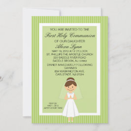 Lime Green  Eerste Communistische Girl Invitation Kaart