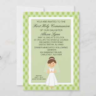 Lime Green Eerste Communistische Girl Invitation Kaart