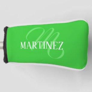Lime Green Elegant Gepersonaliseerde Naam Club Golfheadcover