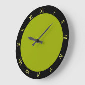 Lime Green en Black Kitchen Wall Clock Grote Klok (Hoek)
