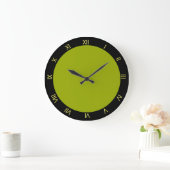Lime Green en Black Kitchen Wall Clock Grote Klok (Huis)