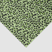 Lime Green en Black Leopard Print Tissuepapier (Detail)